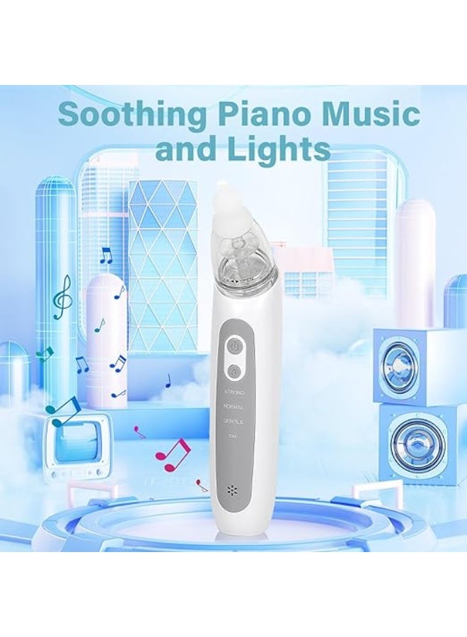 Electric Baby Nasal Aspirator with 3 Suction Levels - Portable Snot Sucker with LED Light & Soothing Music - Includes 3 Sizes of Soft Silicone Tips - Image 2